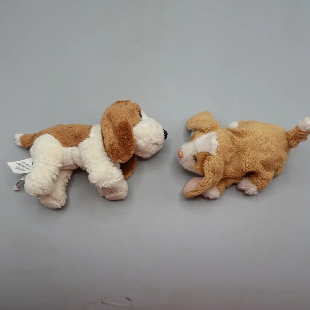 Hasbro 2009 Fur Real Friends Brown Dog Puppy & Russ Hush Puppy Plush Toy Lot
